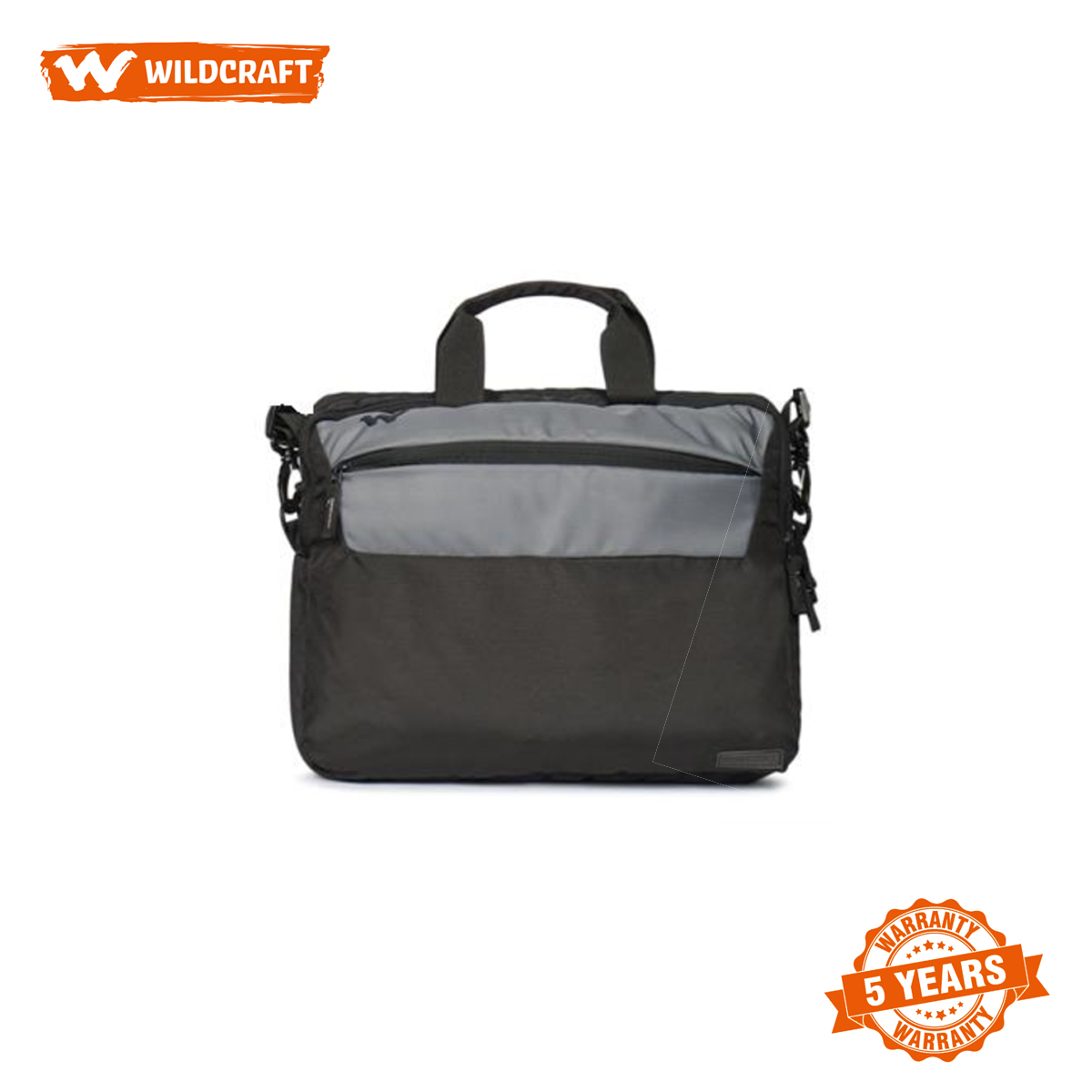 Wild Craft Black & Grey Laptop Messenger Bag