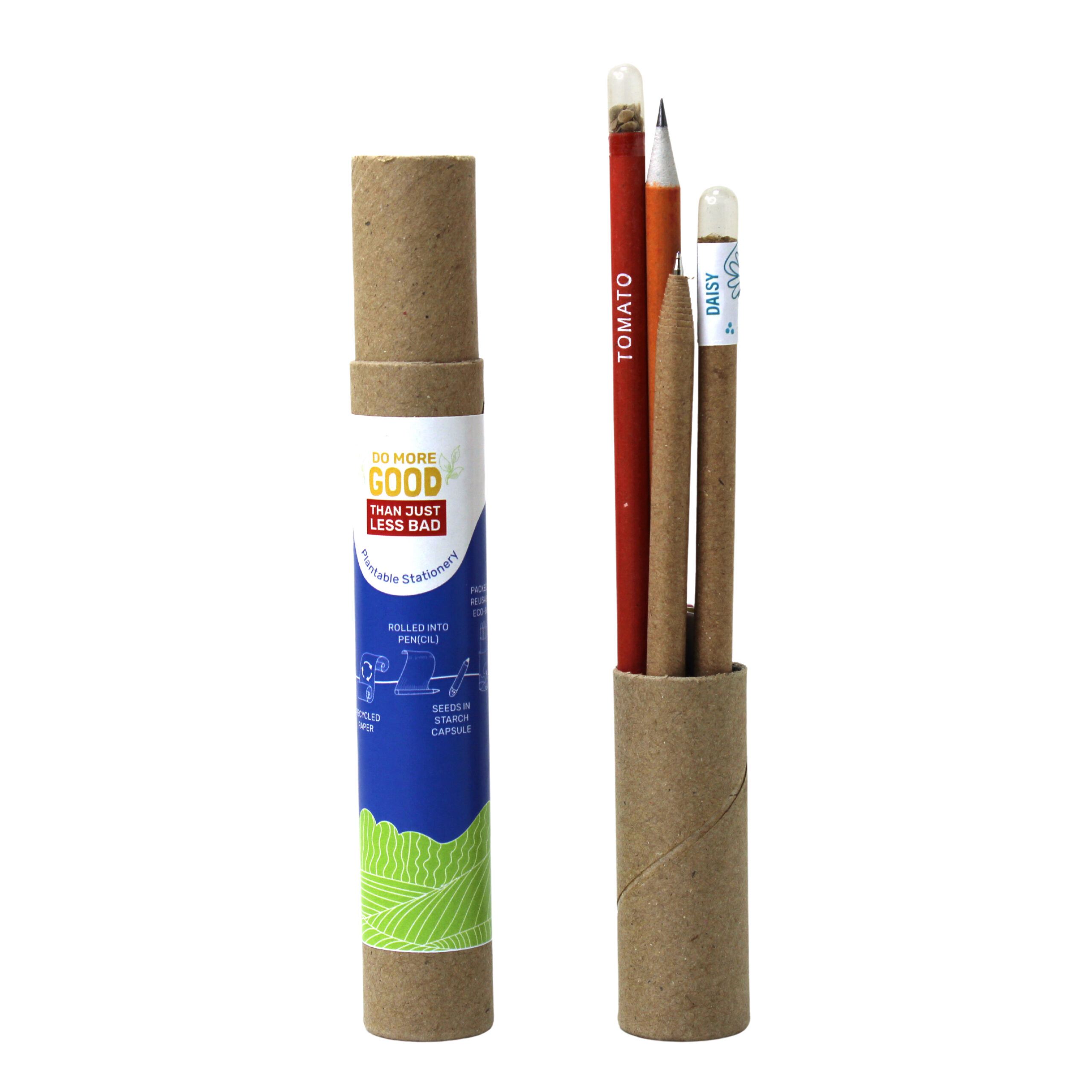 Plantable Anti Plastic Combo Pen & Pencil Set (2pcs each)