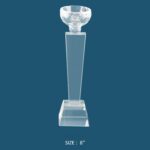 Premium Solitaire Crystal Trophy