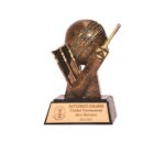 Antique finish Cricket Resin Trophy