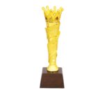Crown Resin Trophy with Wooden base