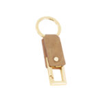 Camel Leatherette Key Chain