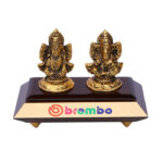Laxmi Ganesha with Brass Finish