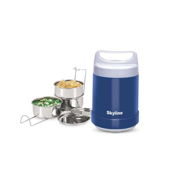 Skyline Electric Lunch Box With 3 Stainless Steel Containers