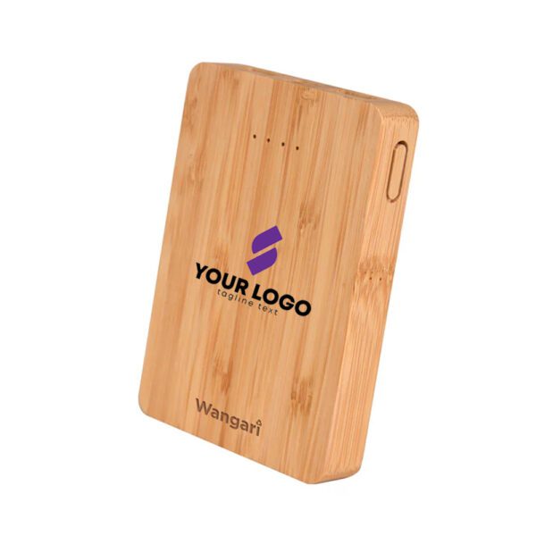 Customized Sustainable Bamboo Aspen power bank 5000mAh