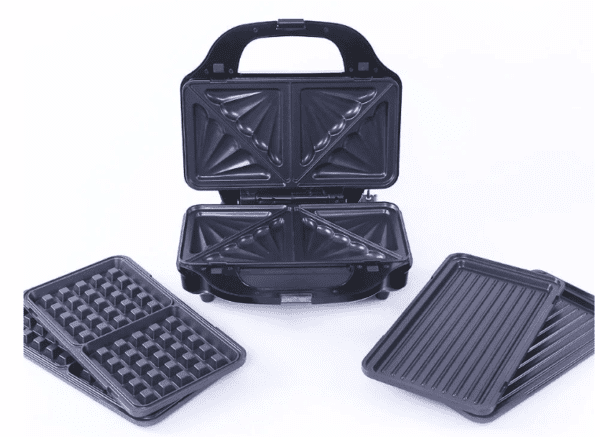 Wonder Chef Prato Plus 3 in 1 Grill Sandwich Grill Waffle Maker